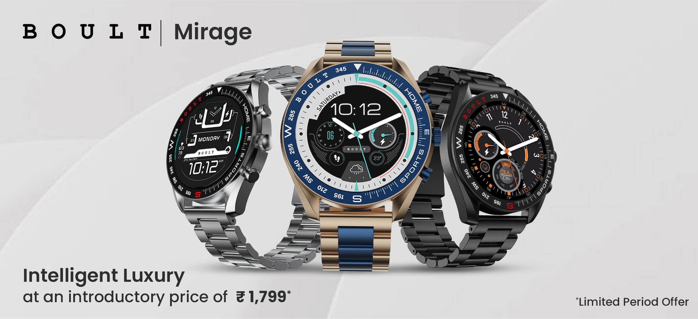 BOULT Launches New Mirage Smartwatch with Multiple Features