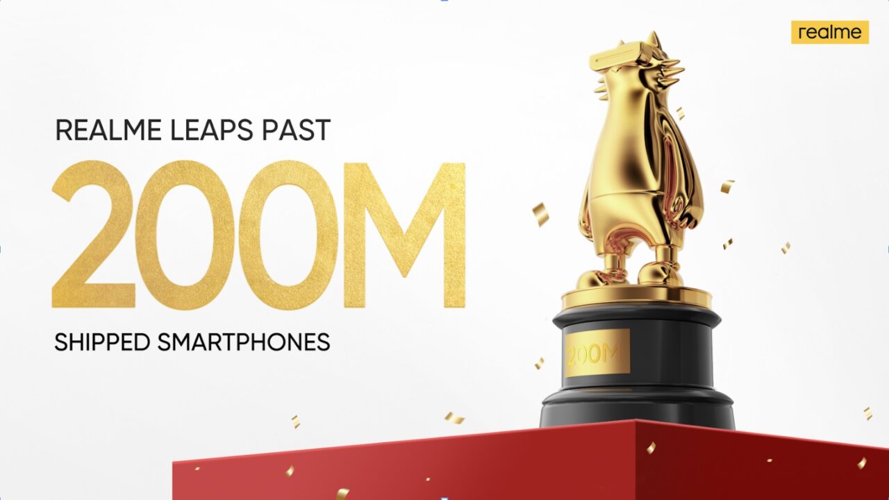  realme Surpasses 200 Million Smartphone Shipments Globally, Targets Further Growth