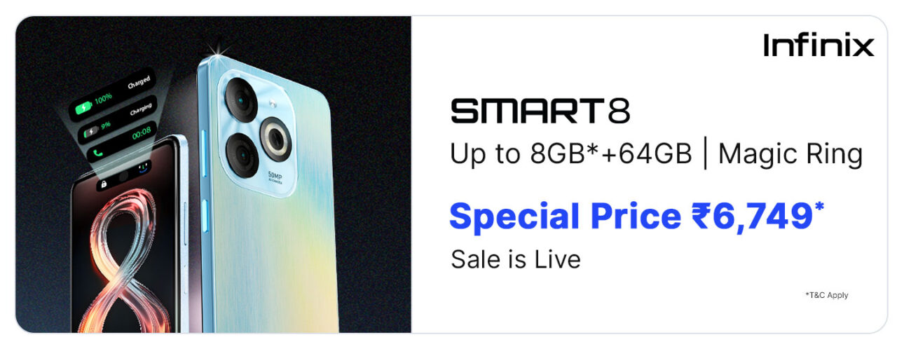 Infinix Smart 8: Now on Sale at Flipkart for INR 6749