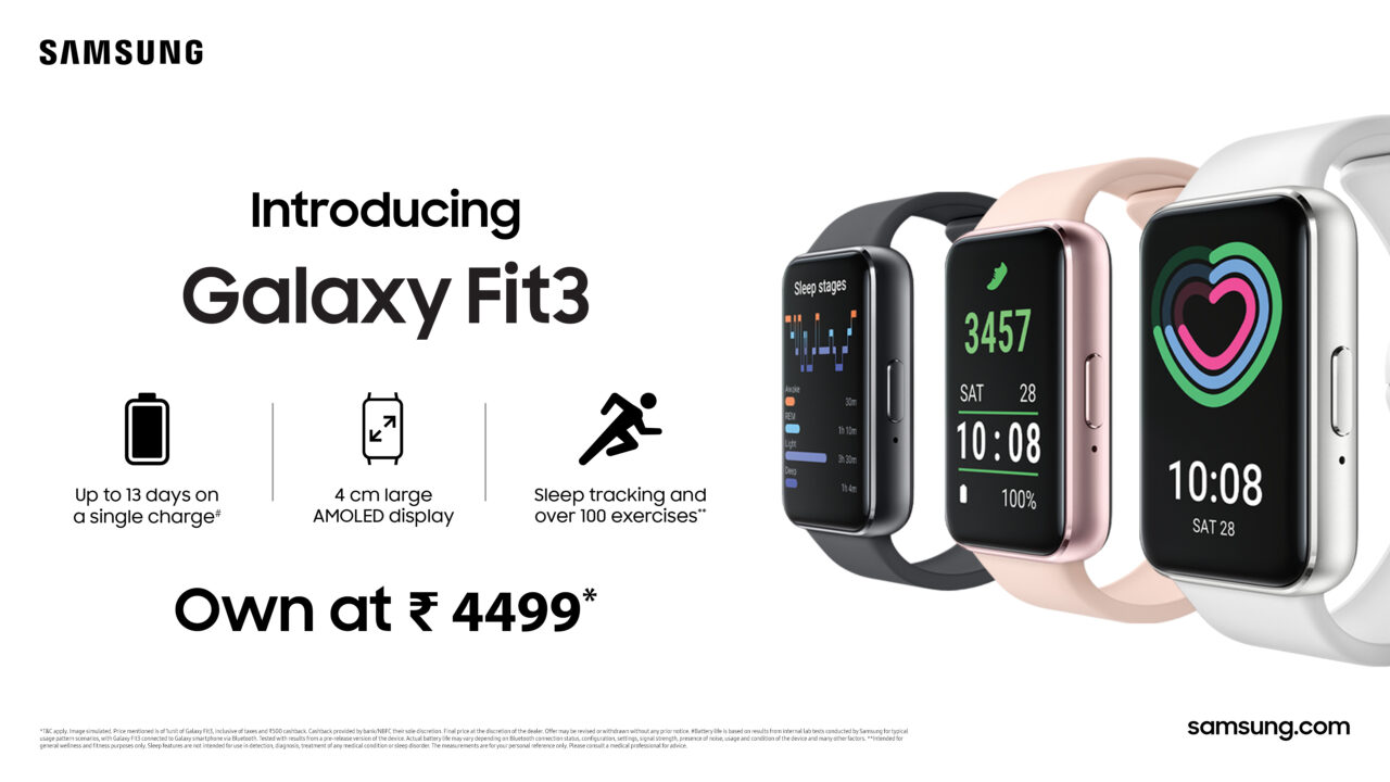 Samsung Launches Galaxy Fit3 Fitness Tracker