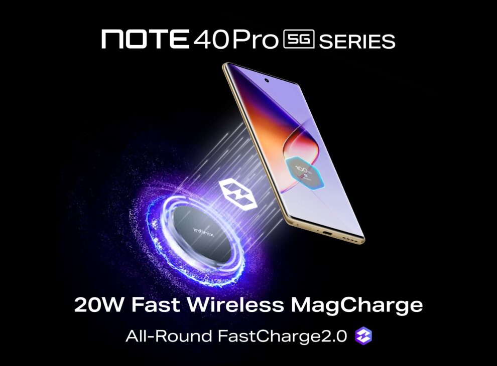 Discover Infinix's Note 40 Pro 5G Series with MagCharge technology, offering wireless charging and fast-paced 100W charging for a seamless experience.