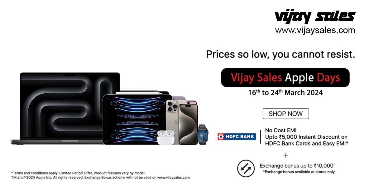 Vijay Sales Launches Apple Days Sale with Major Discounts