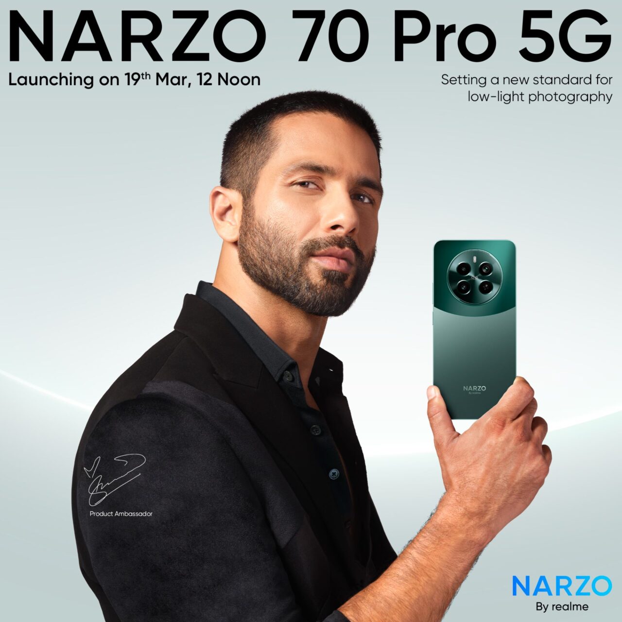 Shahid Kapoor to Endorse realme's NARZO 70 Pro 5G