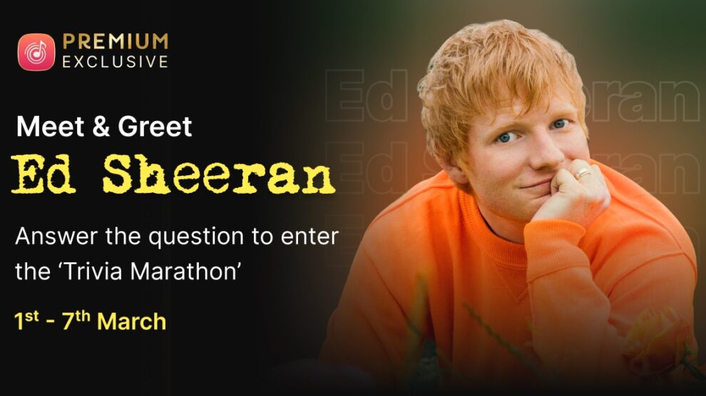 Wynk Music's Contest Offers Exclusive Meet with Ed Sheeran