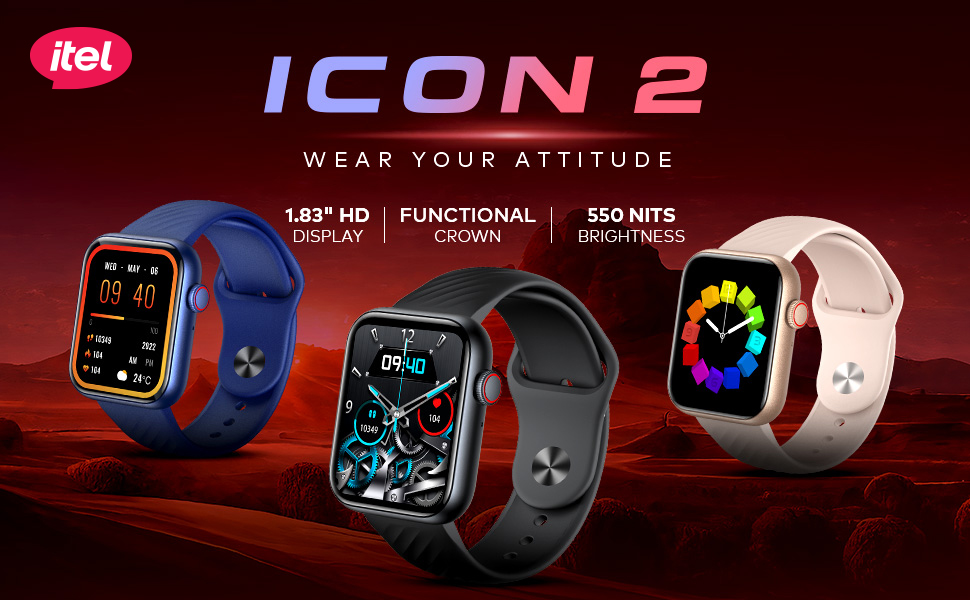 itel Icon 2: Smartwatch with Functional Crown and High Brightness