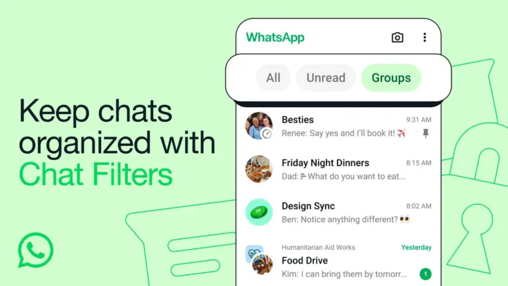 WhatsApp Introduces Time-Saving Chat Filters