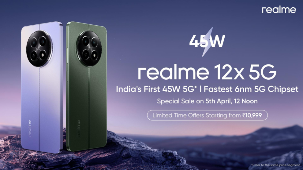 Realme 12x 5G Announces April Sale Events on Realme.com and Flipkart