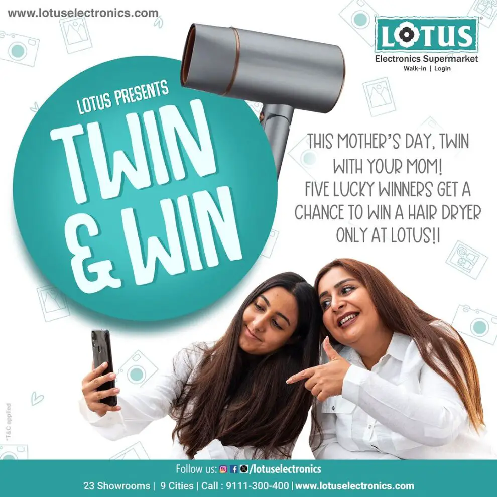 Lotus Electronics Launches "Twin & Win" Mother's Day Contest