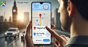 Depart and Arrive Times in Google Maps