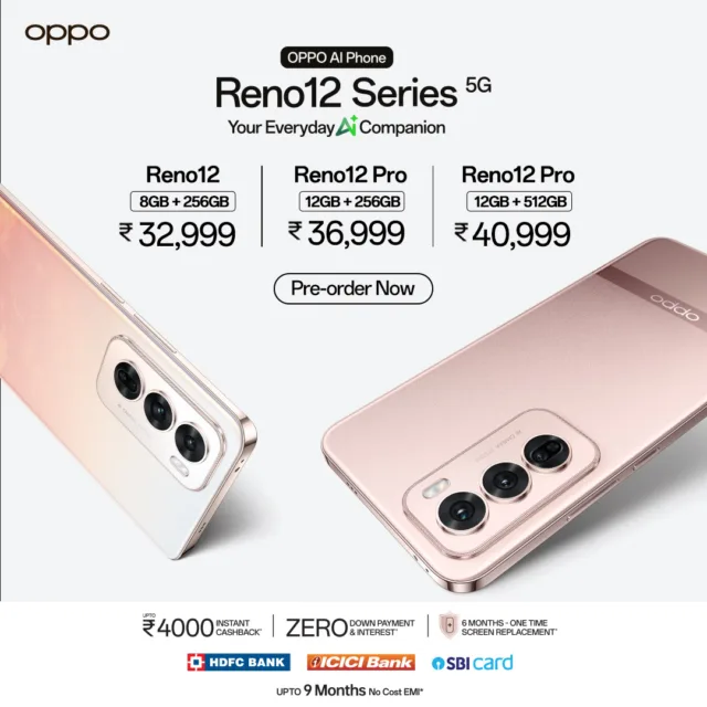 OPPO India Introduces AI-Powered Reno12 Series, Starting at INR 32,999