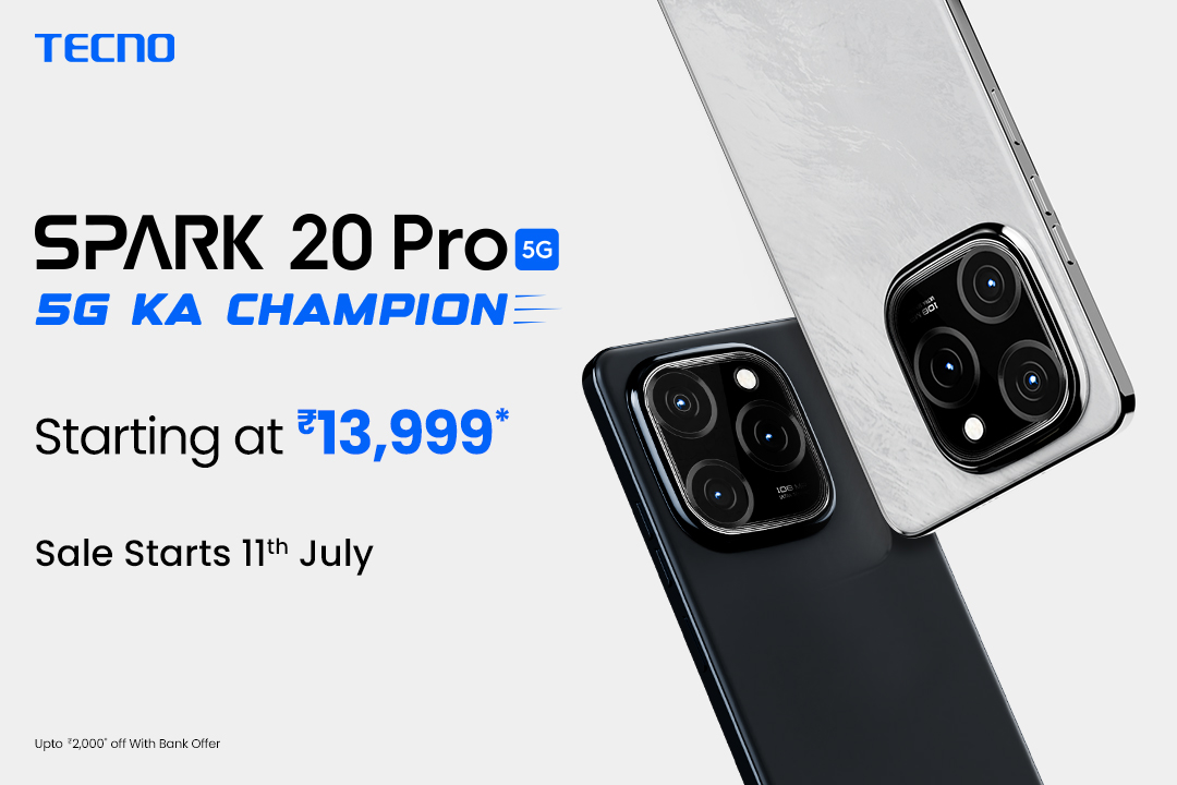 TECNO SPARK 20 Pro 5G: The 5G Champion Arrives in India at an Unbeatable Price