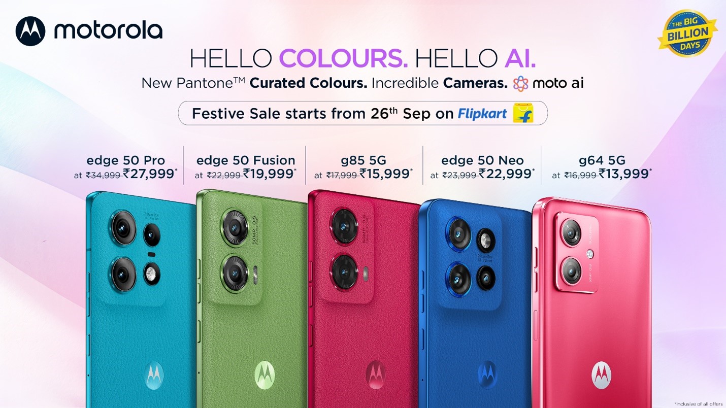 Motorola Unveils Unbeatable Prices and New Colors for Flipkart's Big Billion Days Sale 2024