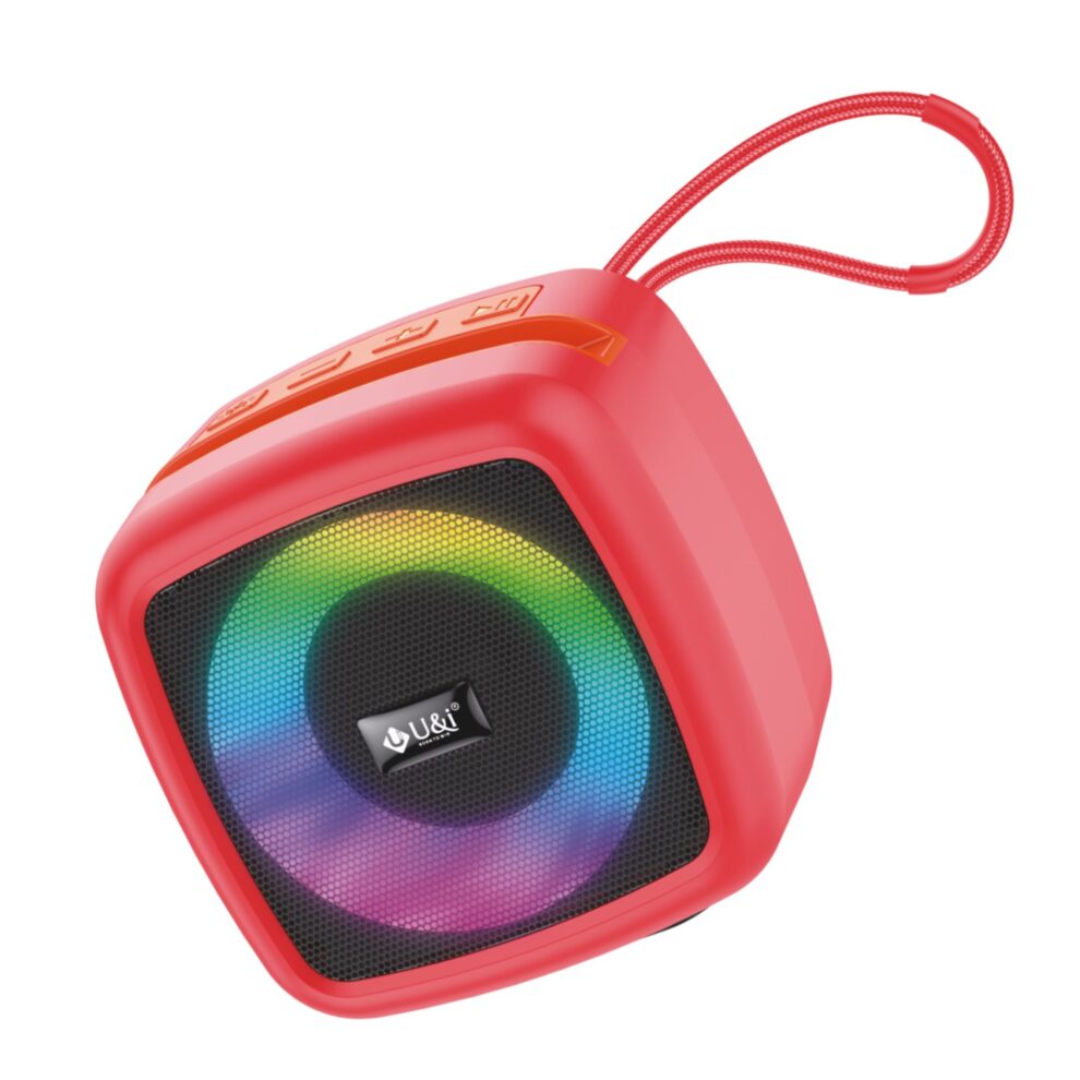 U&i's Brilliant Series speaker packs powerful sound, vibrant RGB lighting, and a mobile stand into a compact design. Enjoy up to 6 hours of playback and versatile connectivity options.