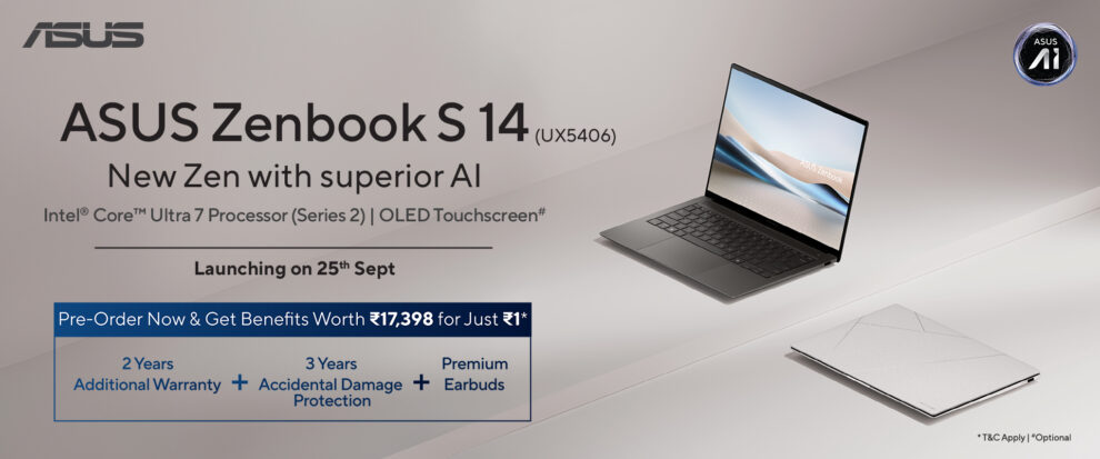 ASUS Zenbook S14: Pre-Booking Event Now Live with Incredible Benefits