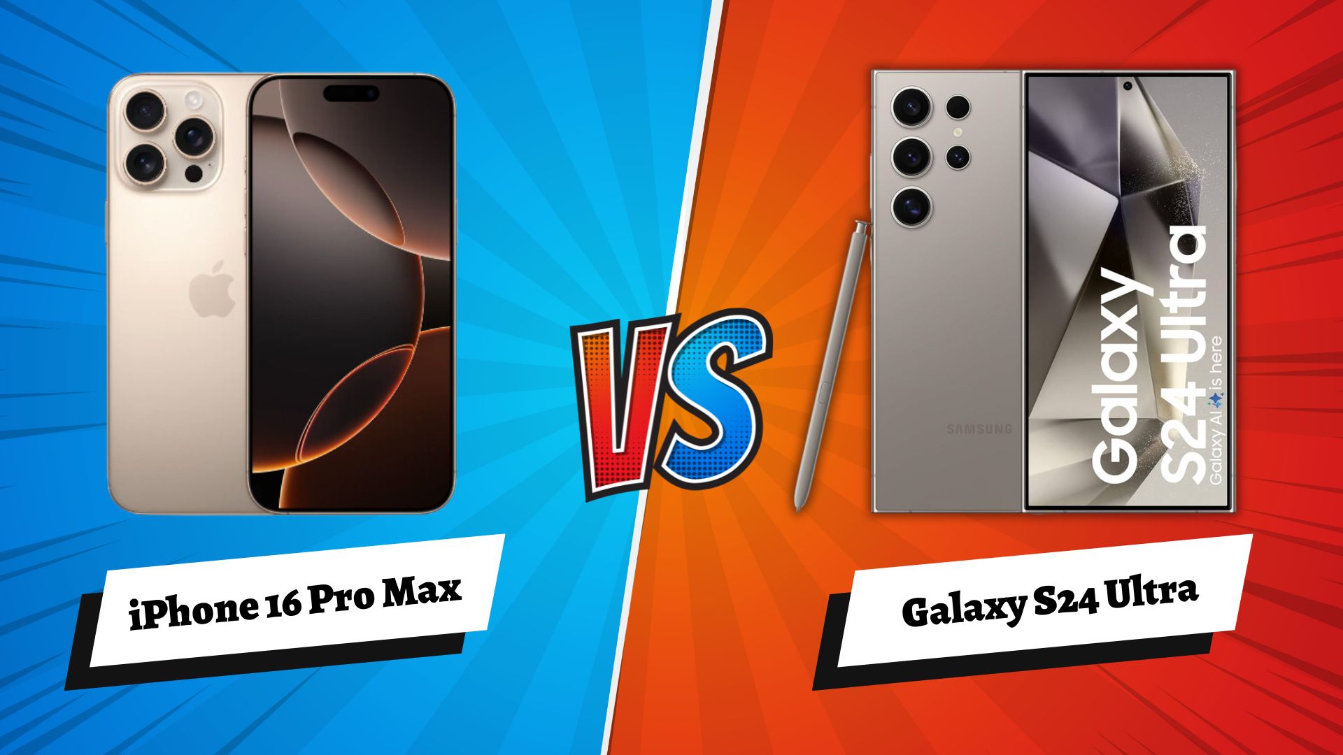 iPhone 16 pro max vs Samsung Galaxy S24 ultra