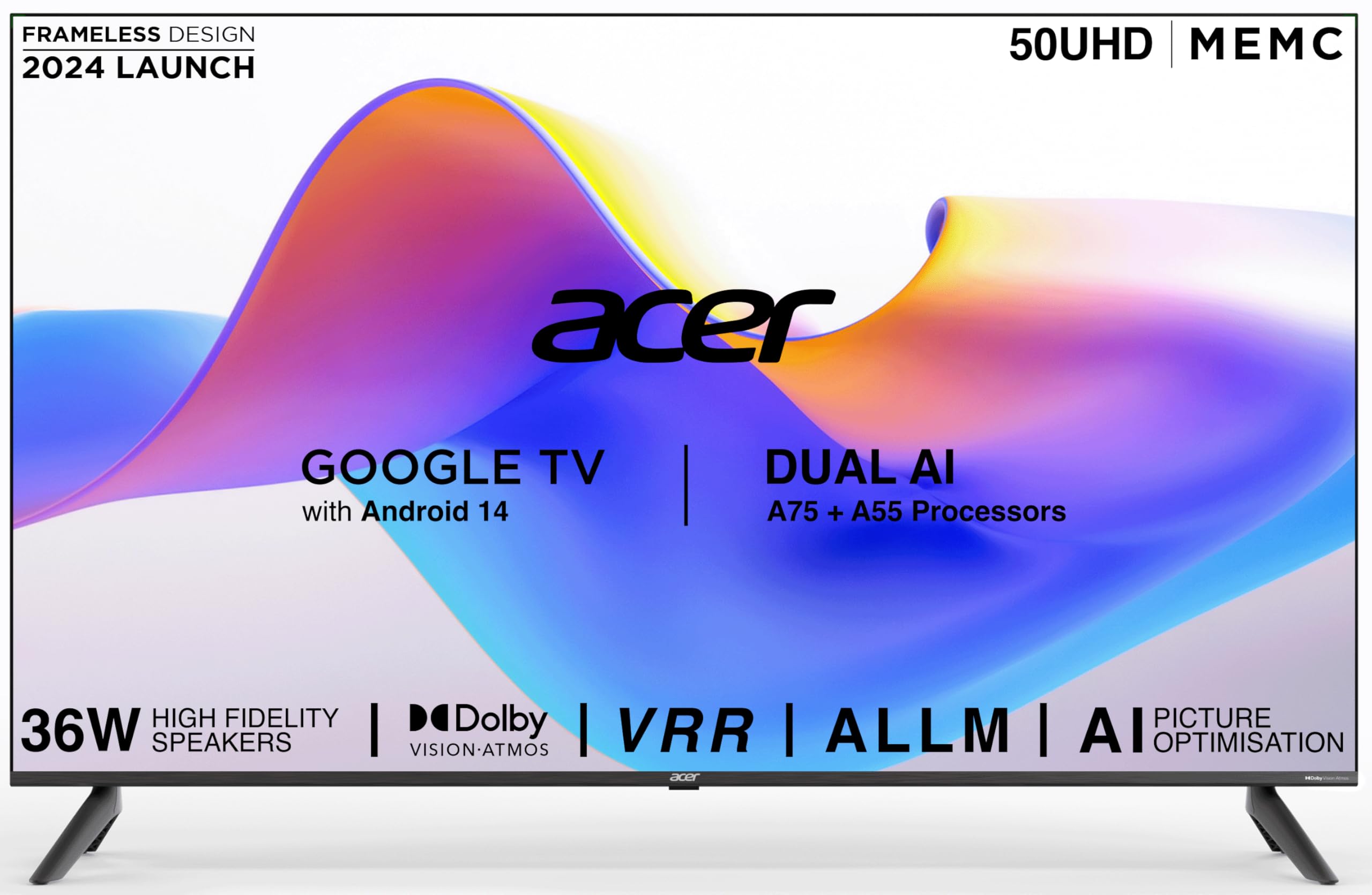 Acer 126 cm (50 inches) I Pro Series 4K Ultra HD LED Smart Google TV