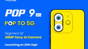 Experience the stylish TECNO POP 9 5G with a 48MP Sony AI camera, 5G with NFC, and long-lasting performance. Starting at just INR 8,499.