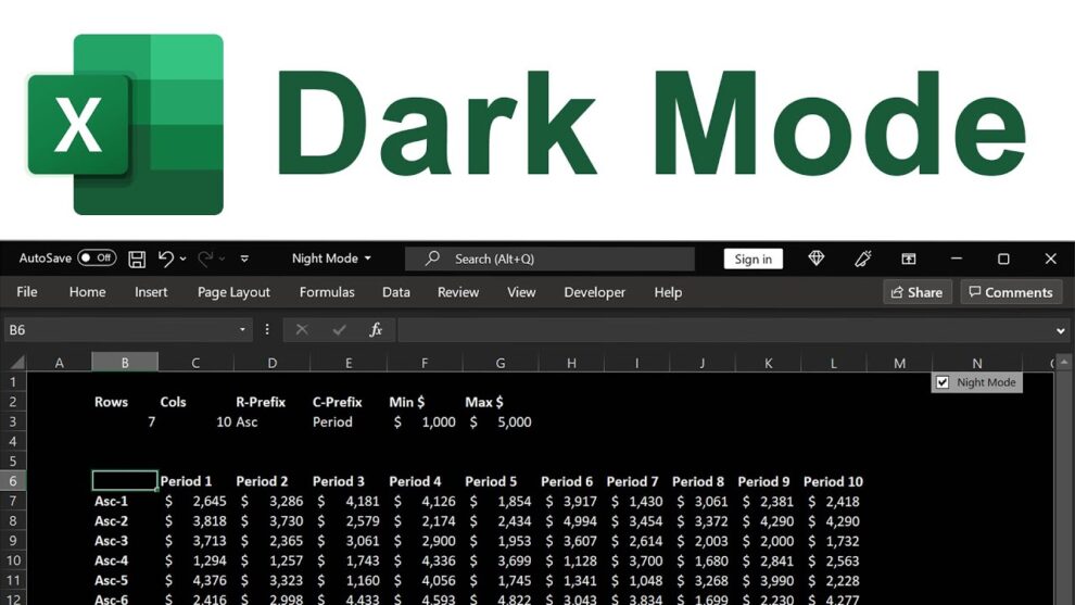 Unlocking Excel's Dark Mode