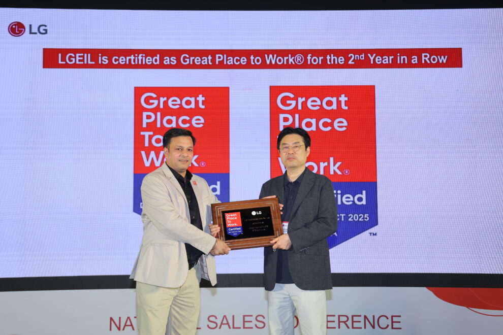 LG Electronics India Earns 'Great Place to Work' Honor for Second Year in a Row