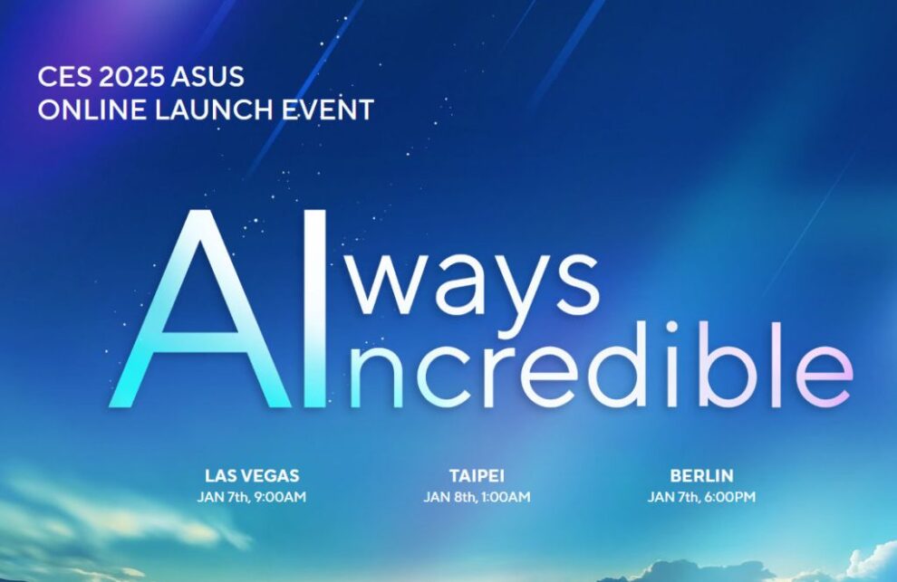 ASUS Announces "Always Incredible" Virtual Launch Event for CES 2025