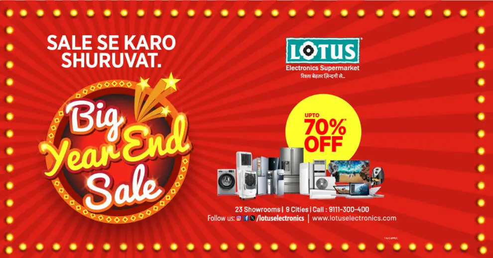 Lotus Electronics' Big Year-End Sale Unbeatable Discounts and Bank Offers