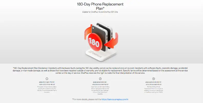 OnePlus 13 Series Gets 180-Day Free Replacement Plan for Ultimate Peace of Mind