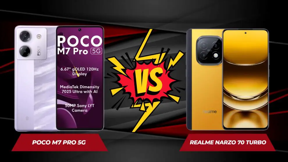 Poco M7 Pro 5G vs Realme Narzo 70 Turbo: Which Smartphone Reigns Supreme?